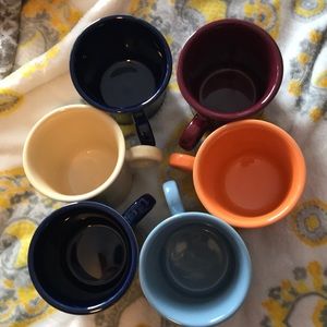 Lot of 6 Homer Laughlin Fiesta Coffee Mugs